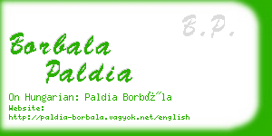 borbala paldia business card